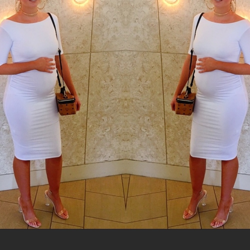 White ASOS Maternity dress